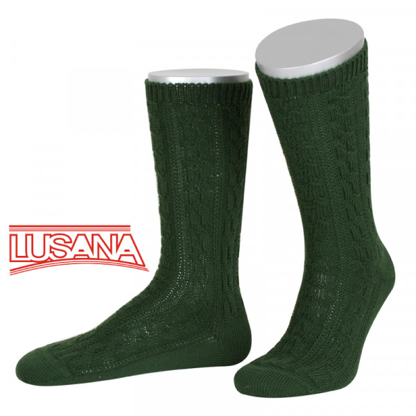 Herren Trachten Shopper Socken Lusana dunkelgrün tanne