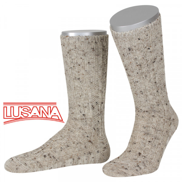 Herren Trachten Shopper Socken Lusana beige-meliert