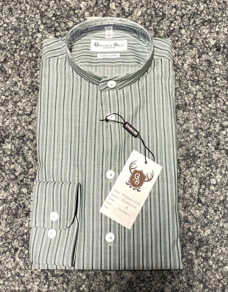 Trachtenhemd langarm G&#039;weih &amp; Silk flaschengrün
